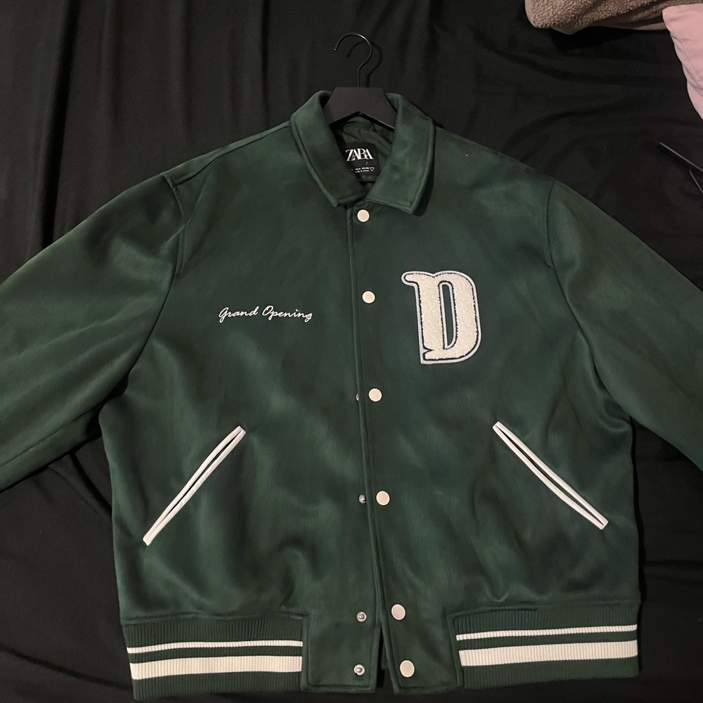 Green Varsity Baseball Jacket - image 1